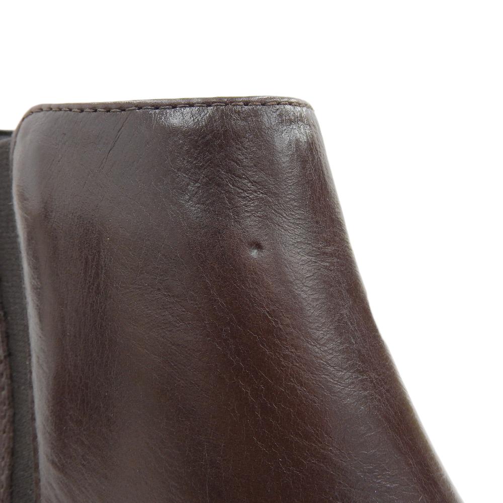 Luca Grossi Damskie brązowe skórzane botki do kostki, rozmiar 36 buty 36 BrązowyUżywane