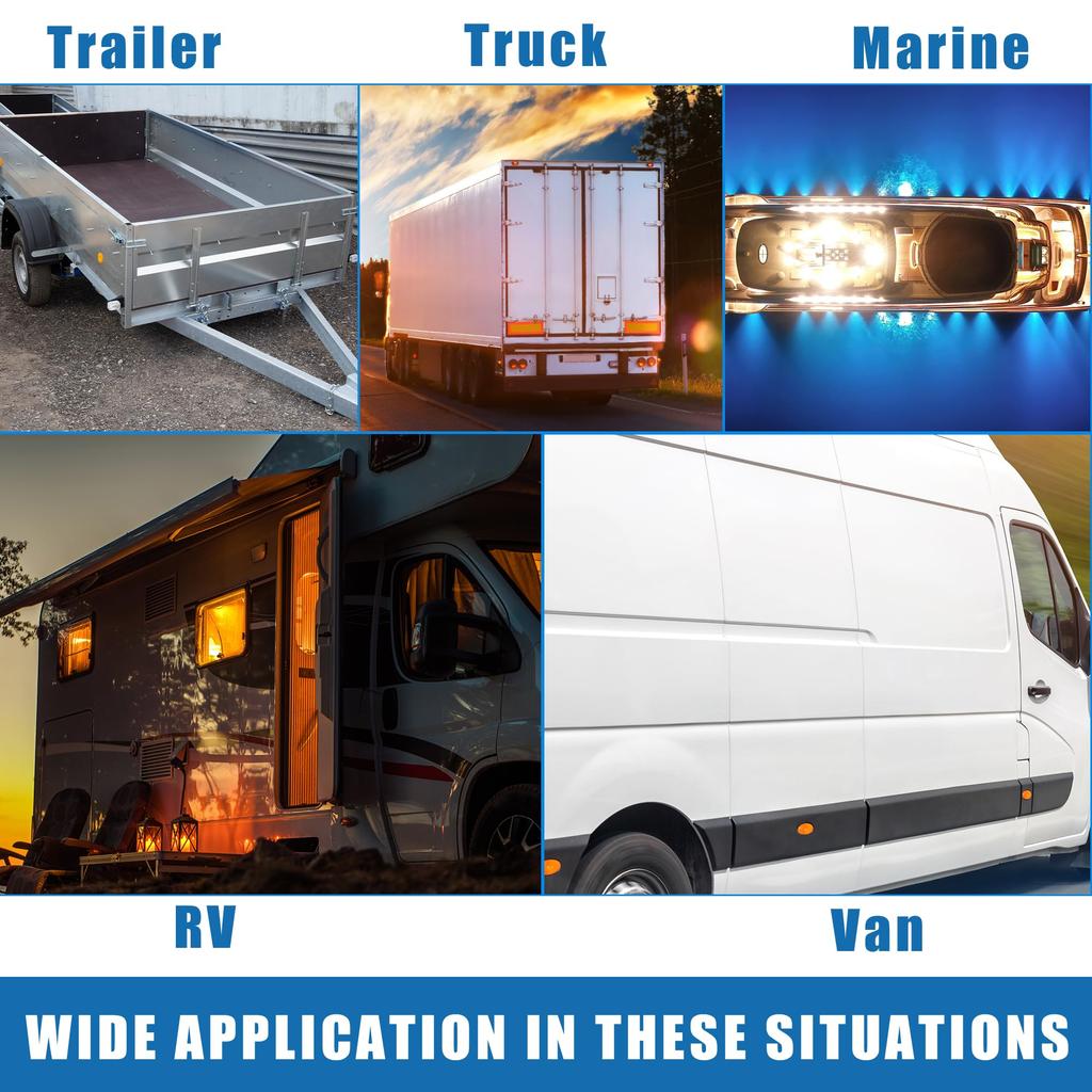 A ABSOPRO Front Rear Side Marker Lights, Waterproof Outdoor Oval Position Lamp for Truck,