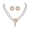Special-Shaped Imitation Baroque Pearl Necklace Earrings Set Women'S Light Luxury Niche Simple Collarbone Chain Accessories Neck Chain