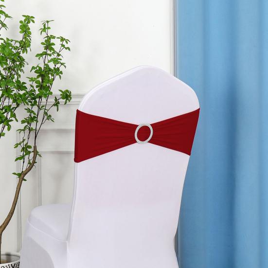 10Pcs Chair Back Flower Elastic Wrinkle-Resistant Chair Cover No-tie Chair Back Sleeve Hotels Weddings Decor