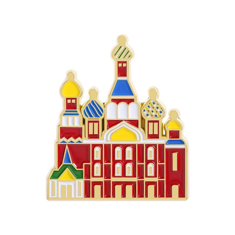 

Russia Landmark Buildings Enamel Pins St.Petersburg Church Historic Building Brooches Lapel Badge Jewelry Gifts for Friends