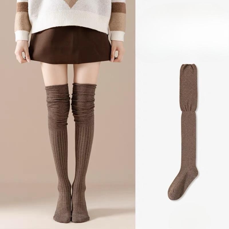 Calzini Calzettoni da Bambino, Calzini Sottili a Gamba Lunga Primavera/Estate, Calzini Al Ginocchio Bicolore a Patchwork, Calzini Lunghi da Donna Autunno/Inverno