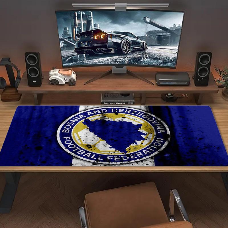 BIH Print Cushion Non-slip Laptop Tablet Big Mousepad XXL Mat Mini PC Playmat With Lock edge