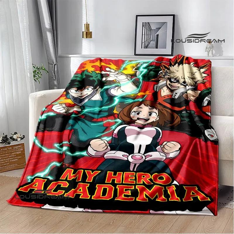Decke mit Cartoon-Aufdruck „My Hero Academia“, warme Flanelldecken, weiche und bequeme Decke, Reisedecke für Zuhause, Geburtstagsgeschenk