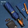 NANQIAO 10-Rib Solid Wood Handle Automatic Folding Umbrella