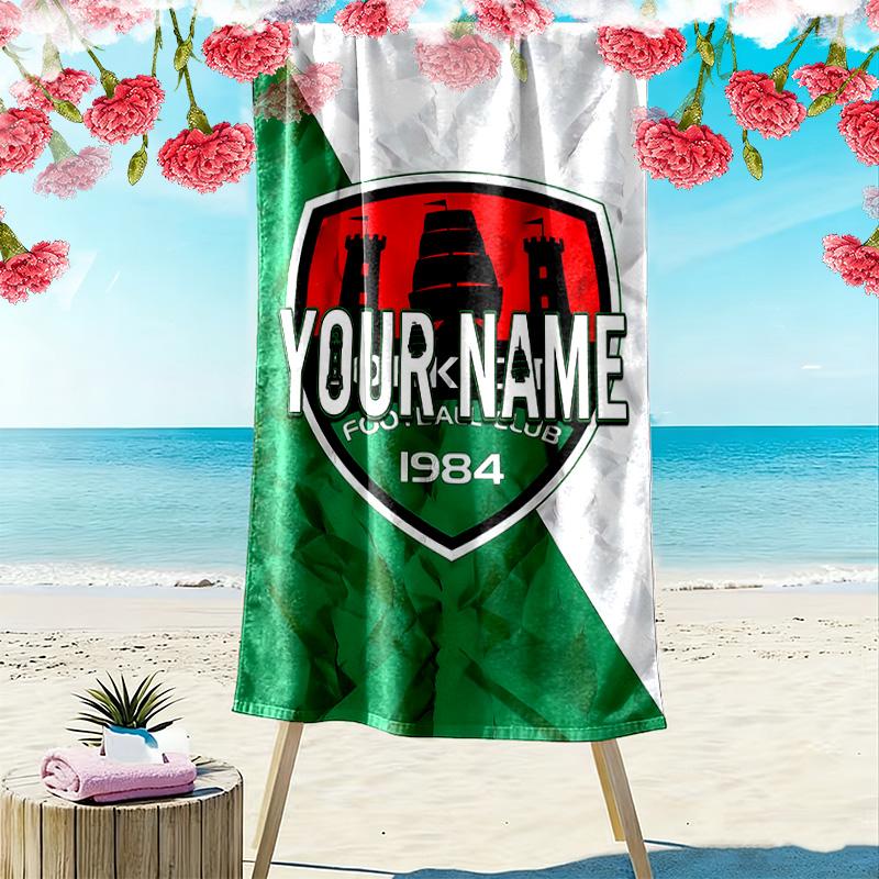 Cork City F Custom Name Print Beach Towel Large Soft Quick Dry Towel For Beach Camping Swimming
