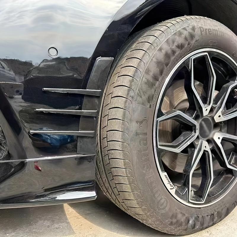 1 Paar Auto Seitenkotflügel Spoiler und Blattverkleidung mit Luftschlitzdekoration, Polierter TPU Kanarienvogel Splitter, Autostyling Zubehör