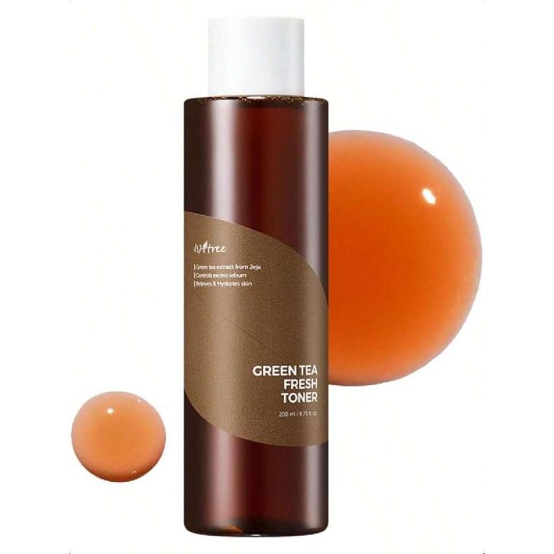 Isntree Green Tea Fresh Toner 200мл | Корейский уход за кожей | Тонер для жирной кожи | Контроль себума | Увлажняющий и освежающий Fresh Toner 200ml