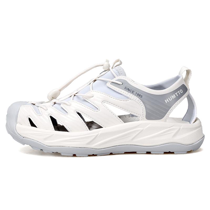 

HUMTTO быстросохнущие уличные мужские сандалии, дышащие летние нескользящие пляжные сандалии для мужчин, повседневные мужские кроссовки из некожи 42 белый