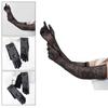 Long Sleeve Gothic Pattern Gloves Wedding Party Bride Mittens Sexy Lace Full Finger Gloves Outdoor Cycling Costume