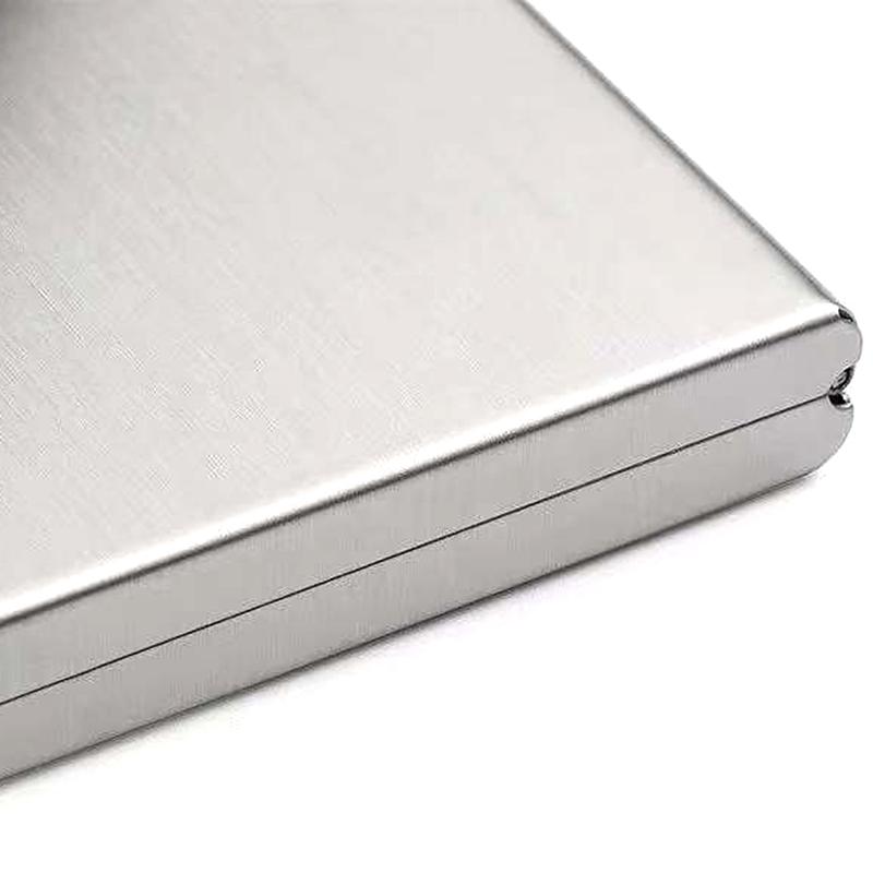 Aluminium Antimagnetischer Kartenhalter Damen Herren Metall Rindsleder Kredit