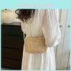 Trendy Street Style Medium Size Woven Crossbody Bag With Stitching Details