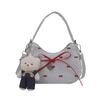 None Small Pc Shoulder Bag For Women With Zipper Closure And Cute Bow Design For Daily Use