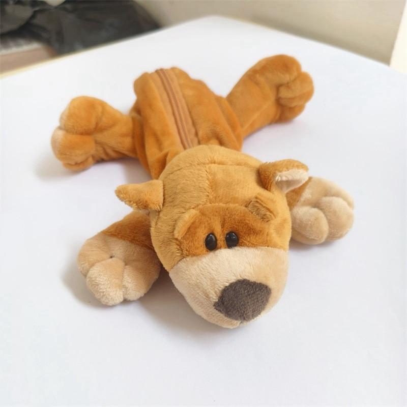 Plush Animal Pen Case With Large Capacity For Students And Office Supplies