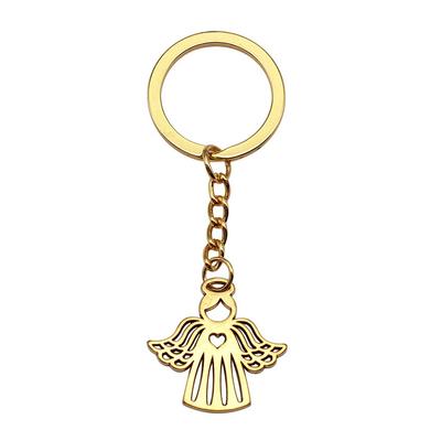 28mm Key Ring Angel Wings Feathers Kids' Jewelry Materials QY003