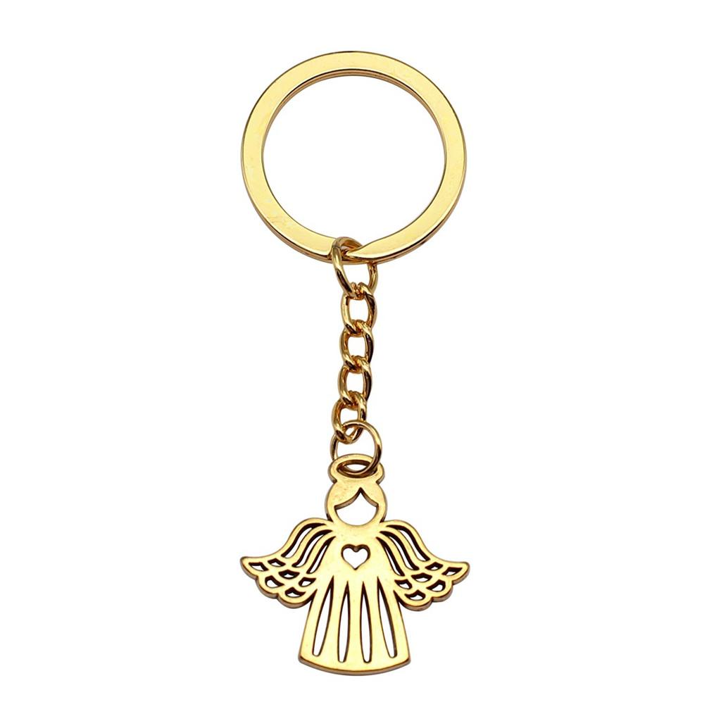 Angel Keychain Wings Charm For Students Protection Key Ring 28mm