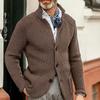 Spring and Autumn Fashion New Arrival Men's Casual Long Sleeve Solid Color Knit Jacket