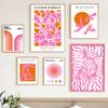 Pink Orange Matisse Flower Market Bauhaus Geometry Wall Art Canvas Painting Posters And Prints Pictures For Living Room Decor