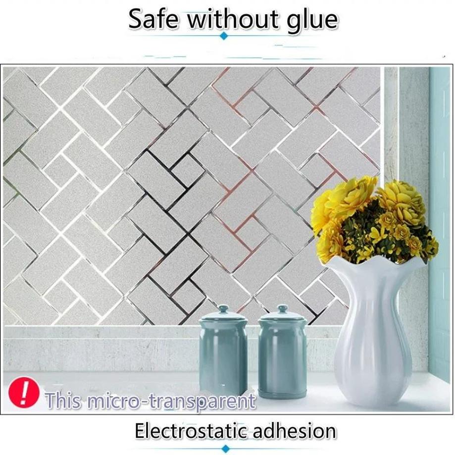 1 Pcs 45*100cm Glass Sticker Anti Peeping Bathroom Imitation Louver Thick Shading Film Electrostatic Sticker Window Sticker