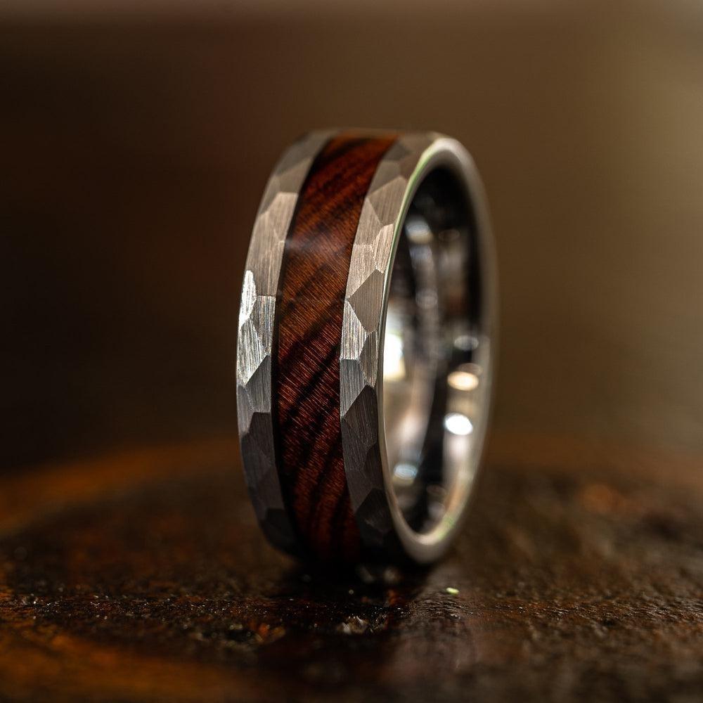 Inlay Blue Opal And Abalone Shell Ring  8mm Stainless Steel Rings For Men Wedding Engagement Jewelry Anniversary Gift