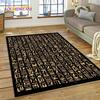 3D Pharaoh Hieroglyphic Egyptian Mythology HD Rug Carpet for Living Room Bedroom Home Decor,Non-slip Decoration for Sofa Doormat