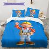 Bob the Builder Pattern Bedding Home Decoration Birthday Gift ( 1 Duvet Cover + 2 Pillowcase, Without Core),fan Merchandise.