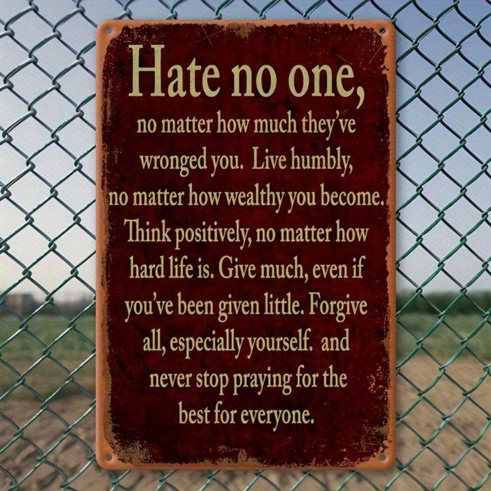 Vintage Metal Poster Inspirational Quote Wall Art Decor for Farmhouse