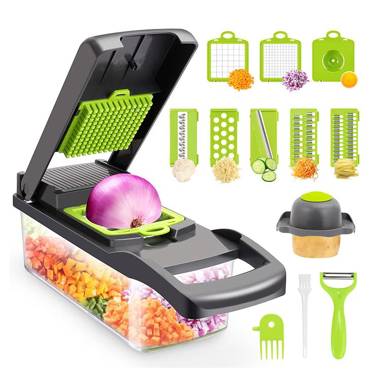 

Tiktok Top Kitchen Multi 12 в 1 ручная овощерезка для фруктов и овощей, картофелечистка, нарезка для лука, овощерезка, овощерезка
