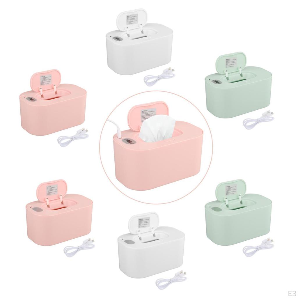 Portable Heated Wipe Dispenser Quick Heating System with Large Capacity Box Tissue