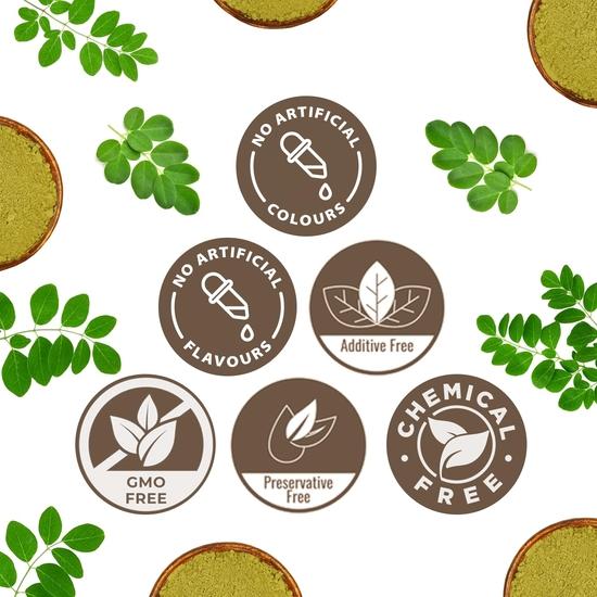 CARMEL ORGANICS Moringa Leaves Powder (340 Grams) | Jaivik Bharat Certified | Moringa Oleifera| Non GMO | No Added Preservatives