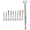 1 x Pen 10 x Pen Head Detachable Gel Pen Detachable Nail Art Brush  Home And Salon Manicure