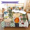 Charlie und Lola Muster Bettwäsche Steppbett Set Bettbezug Kissenbezug Heimdekoration Geburtstagsgeschenk (1 Bettbezug + 2 Kissenbezüge, ohne Füllung)