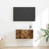 Wall Mounted TV Cabinet Smoked Oak Finish 60 x 31 x 29.5 cm