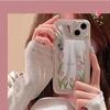 Spring Tulip Flower Makeup Mirror Phone Case for iPhone 17 Pro/13