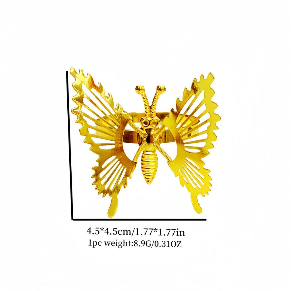 Butterfly Napkin Rings for Weddings & Hotel Table Settings