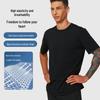 Men's Quick-Dry Breathable Round Neck Sports T-Shirt for Summer Fitness and Outdoor Running