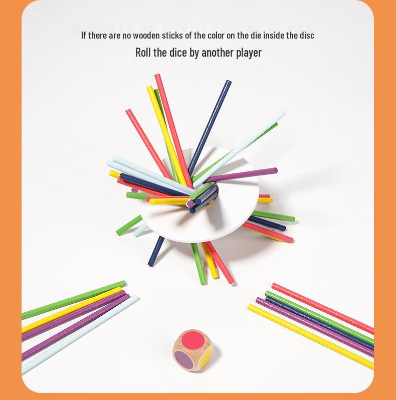 Balance Drawing Pick-Up Sticks: Educational Wooden Game for Parent-Child Interaction, Ideal for Kindergarten Kids