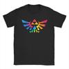 Vintage Legend of Zeldas Triforce Symbol Batik T-Shirts für Unisex O-Ausschnitt 100% Baumwolle T-Shirts Kurzarm T-Shirt Geschenk Oberteile