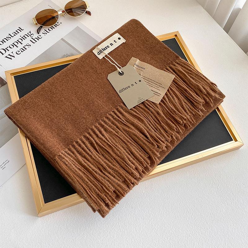 45 Color Winter Scarf For Women Long Warm Cashmere Scarves Hijab Solid Lady Shawl Wrap Female Pashmina Bandana Head Stole