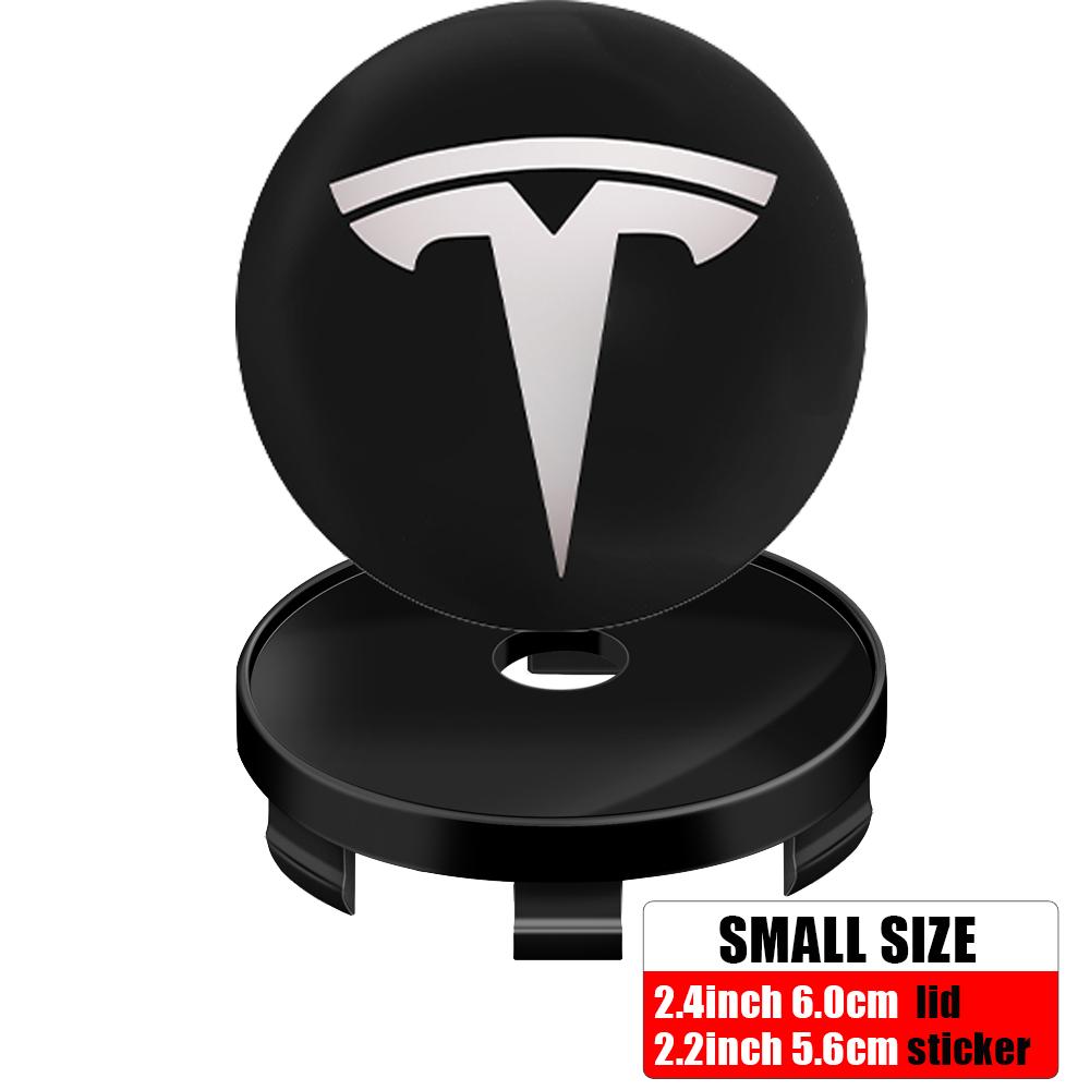4 Stück 60mm Tesla Auto Radnabenkappen Embleme Auto Logo Auto-Styling Zubehör Für Tesla Model 3 Y S X X Roadster Spule