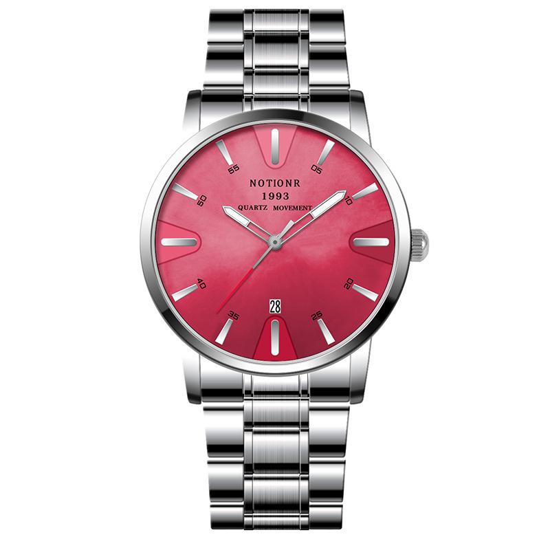 Color Women's Watch Quartz Watch Stainless Steel Watch Casual Sports Women's Watch Analog Calendar Watch