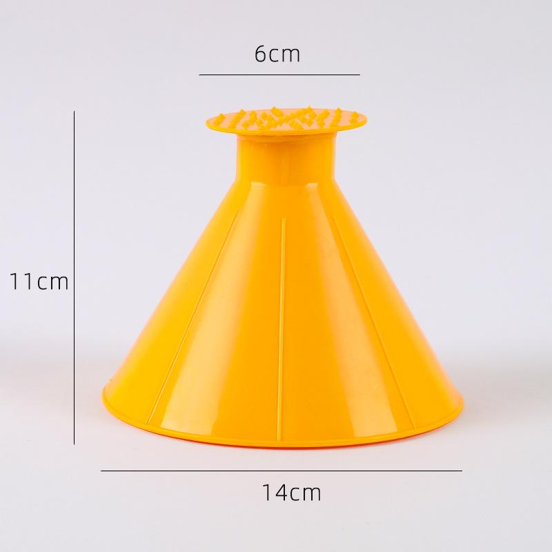 1-4pc Car Snow Removal Shovel Car Window Windshield Magic Ice Scraper Winter Essential Snow Remover Deicer Cone Tool Oil Funnel