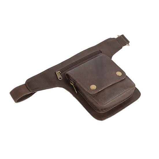 Noora Leather Handmade Blyana Utility Belt Waist Bag, Adjustable Strap