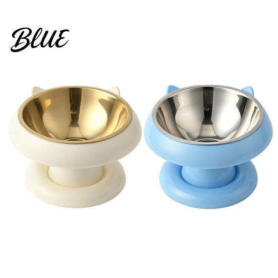 Ergonomic Cat Feeding Station Elevated Pet Bowl Detachable Stainless Steel Inner Raised Water