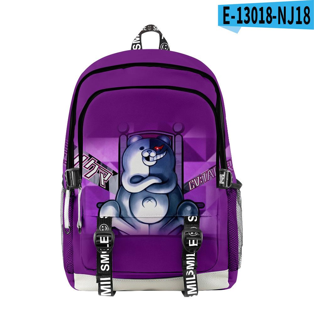 

Мультяшный Япония Аниме Danganronpa Монокума Школьные сумки Унисекс 3D принт Оксфорд Водонепроницаемые Блокнот многофункциональные Дорожные рюкзаки светло-серый