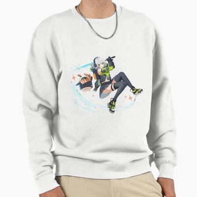 Unisex Cotton Sweater Pullover Hoodie Printed Sweater Anby Demara - Zenless Zone Zero Pullover Sweatshirt Casual Long Sleeve Sweatshirt