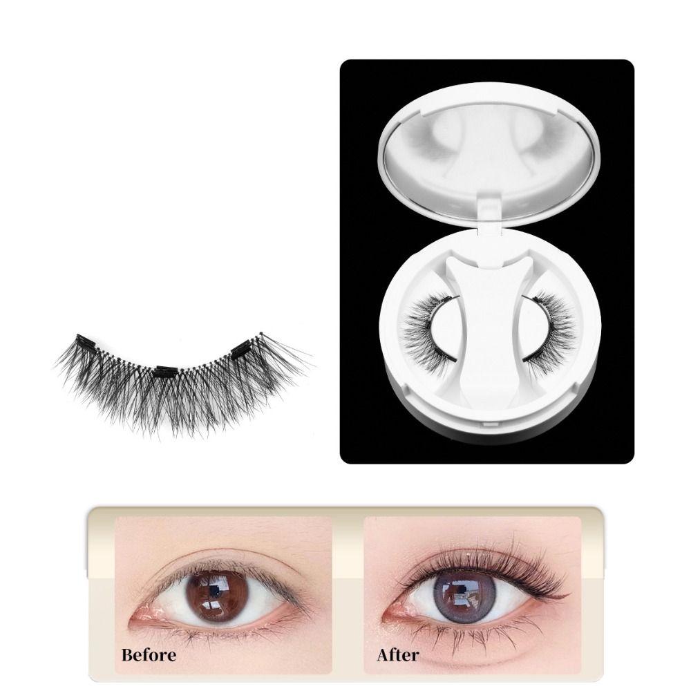Reusable Magnetic False Eyelashes DIY False Eyelash Clusters Magnetic Eyelashes with Clip  Female