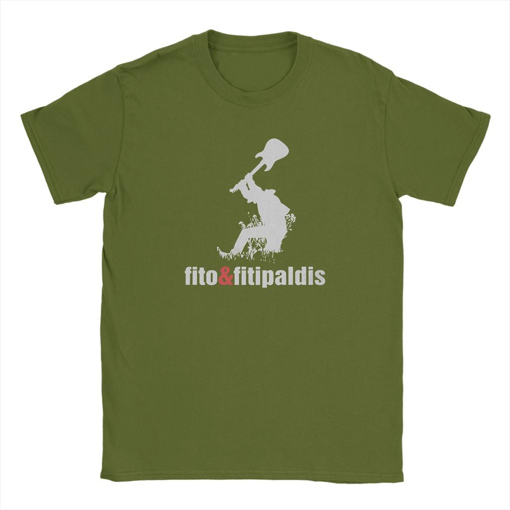 Fitos Fitipaldis Band T Shirt Beach  Cotton TShirts For Unisex Hip Hop Casual Tshirt Short Sleeve Vintage Tops