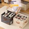Foldable Shoe Boxes with Clear Window Stackable Shoe Organizer & Storage Bins, Multi-Compartment Closet Shelves Organizer