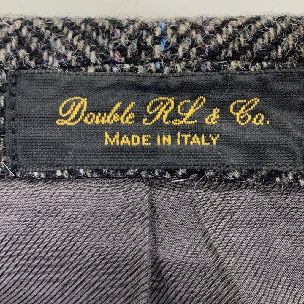 RRL 782945532001 Charcoal Gray Wool Notched Lapel Side Bentz 2B Herringbone Blazer Jacket Jacket 36S Charcoal grayUsed